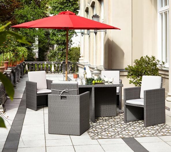 Luxury Garden Poly Rattan Handwoven Solaris High Synthetic Wicker Outdoor Furniture Set