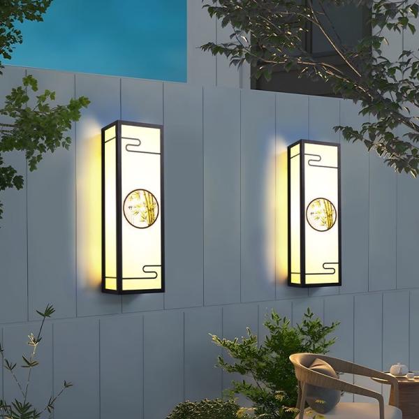 Copper Marble House Door Light Solar Waterproof Outdoor Wall Lights
