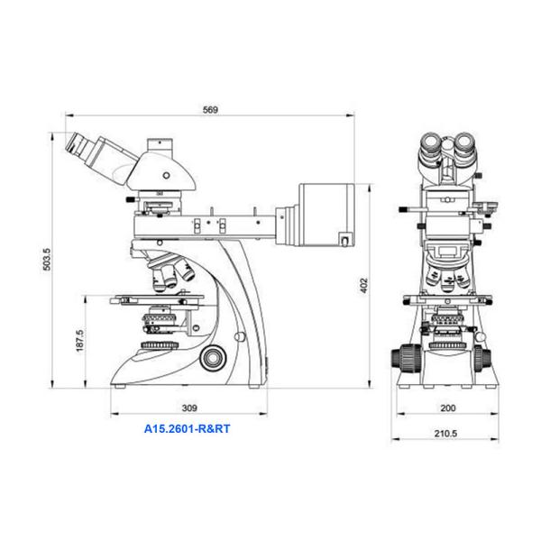 Свет поляризовывая микроскопа передавая