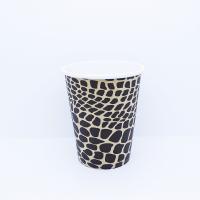 Taças de café de parede única com tampa, copos de bebida de papel reciclado.