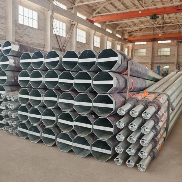 15ft 20ft 25ft Galvanised Street Light Pole 5M 6M 7M Lamp Post Round Steel Poles