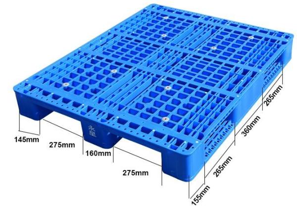 Light weight one time plastic pallets for transport and storage, Heavy duty cross bottom plastic pallet with 6 runners