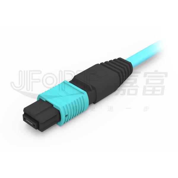 12 гибкий провод полярности b Aqua кабеля мультимодных 50/125 3.0mm LSZH хобота ядра MPO