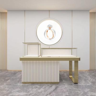 Da janela luxuosa dos armários dos armários de exposição do MDF vitrinas luxuosas da joia