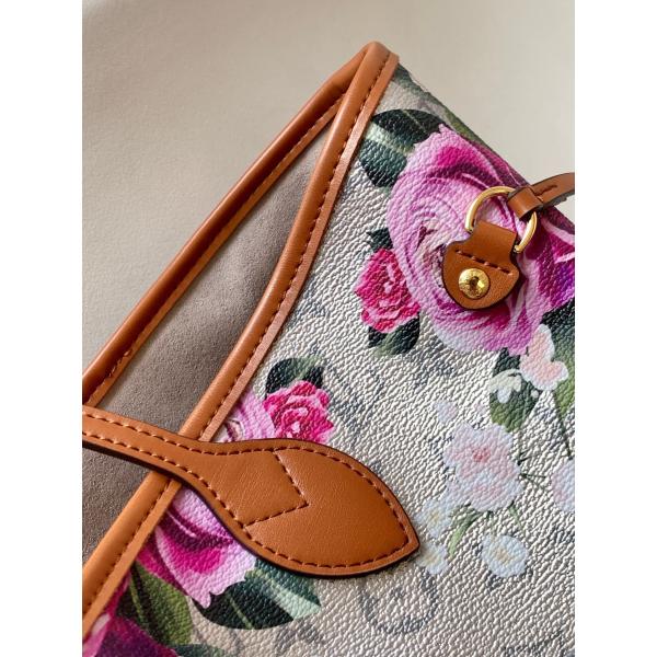 Argent floral Louis Vuitton Large Never Full M21352 de modèle