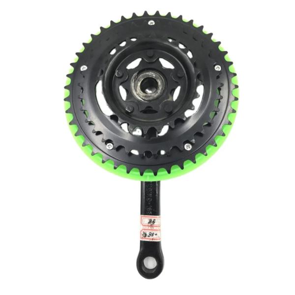 Зелёный горный велосипед Коленчатый коленчатый механизм 3 скоростной коленчатый механизм 24 34 42 T 165MM