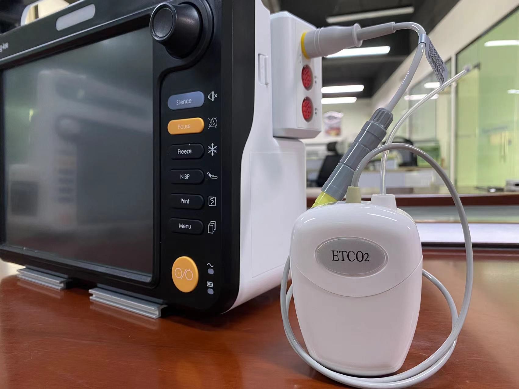 White Sidestream Etco2 Sensor Plug Play для новорожденных животных