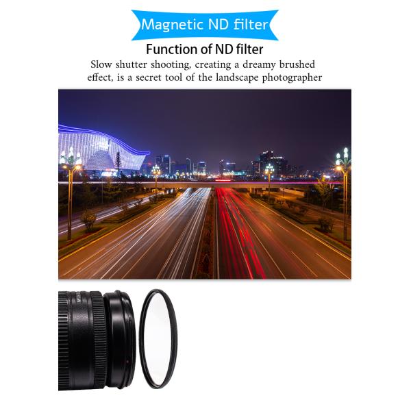 HD Camera Lens Filter magnetic ND filter 1000x 77mm Nanotec Coatings, Ultra-Slim