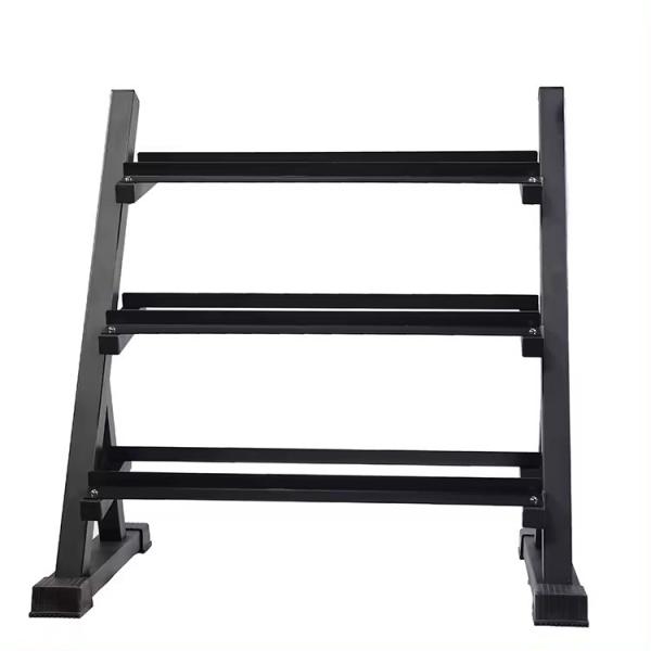 Three Layer Commercial Fitness Equipment Dumbbell Rack Metal Set For Strength Training