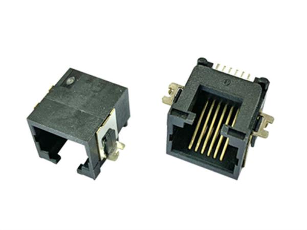 RJ12 Modular Jack,Shielded, SMT， RJ12 Telephone Jack 6P6C, Offset ,HULYN