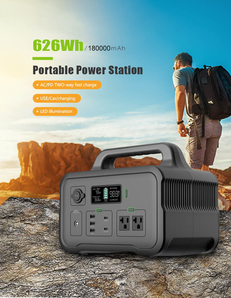 источник питания Mppt перезаряжаемые портативной электростанции 600W портативный с выходом Ac