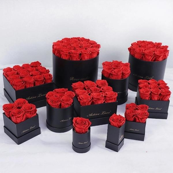 Factory Price Rose Long Lasting Flowers Forever Eternal Preserved Rose Flower Box Gift