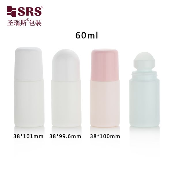 60ml 2 oz Custom Color PP PCR Eco-friendly Plastic Bottle Deodorant Roll on Packaging