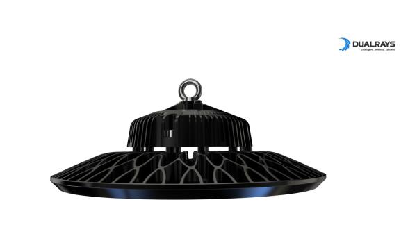 Luz alta disponível inteligente Bell 200W 150LPW IP65 da baía do diodo emissor de luz do UFO do controle de emergência
