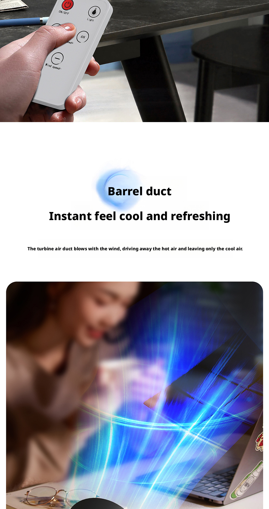 Clip On Portable Desk Fan With 1800mAh Battery Multi Use Desktop Cooling Fan