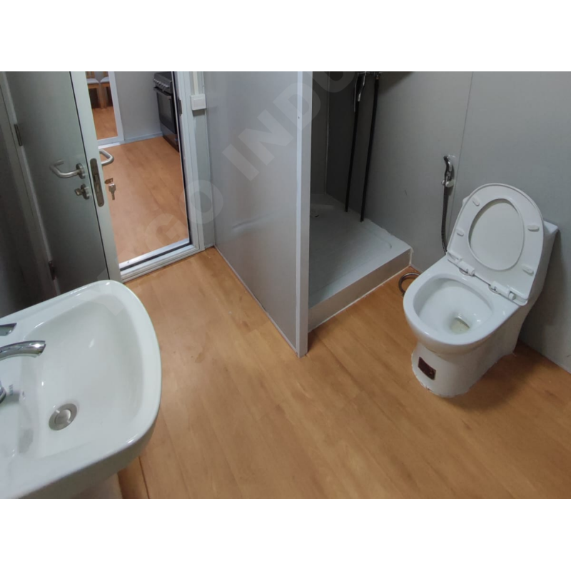 Mining Accommodation Furnished Flat Pack Buildings Container House With Private Bathroom