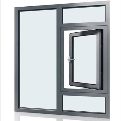 Simple Design Elegant House with Grill Louver Type Swing Open Aluminum Glass Windows