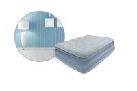 La Reine gonflable de matelas d'air de taille jumelle de luxe bleu-clair classent les meubles extérieurs gonflables