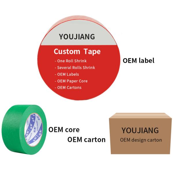 Automotive Painting Shield Protection Washi Masking Paper Tape with Custom Thickness