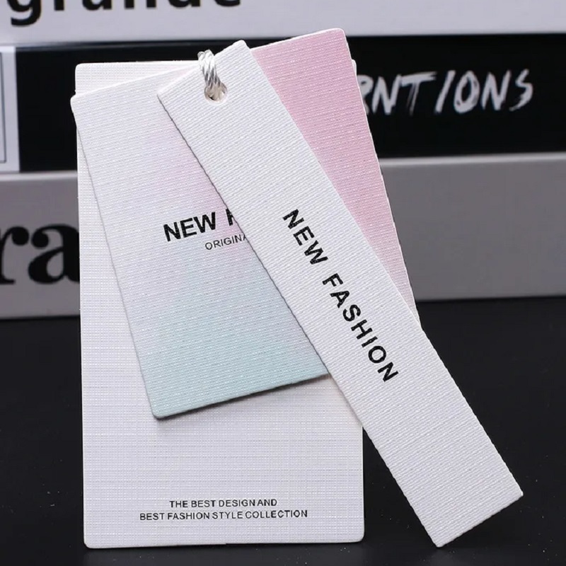 Apparel Hang Tags With String Fastener And Foil Stamping For Retail Branding