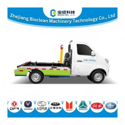 Gasoline 92# Used Hooklift Dumpster Truck  4.1M3 1.5ton Hook Loader Garbage Truck