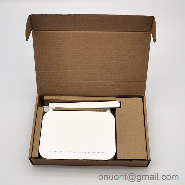 Модем ftth wifi GEPON ONU ONT маршрутизатора 1ge 3fe 1tel 2.4ghz 5dbi wifi Hisilicon HK739 GEPON ONT
