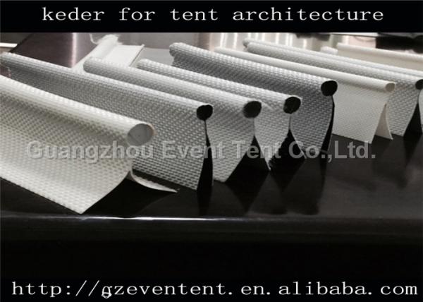8mm 850gsm Panama fabric 20mm double flap keder for tent structure
