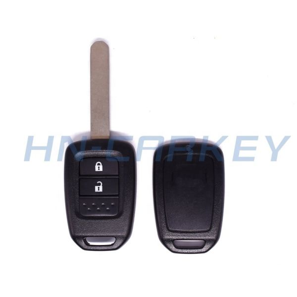2 Buttons Smart Car Key Shell Replacement With Uncut Key Blade