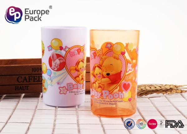 Eco Friendly Mini Childrens Plastic Cups Cartoon Kids Tumbler Cups