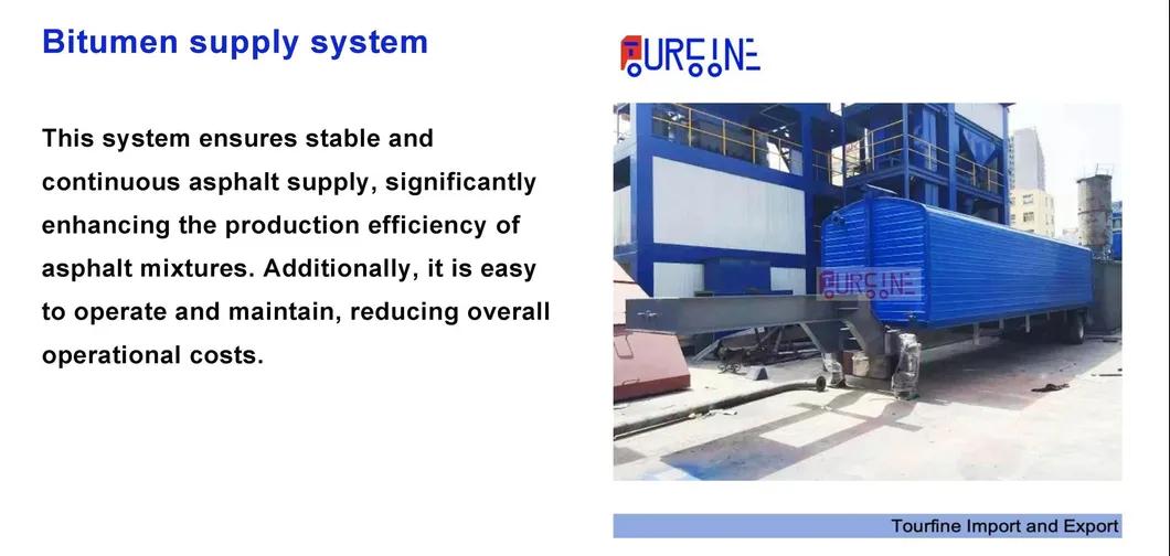 Tourfine New Type 160 Ton Per Hour Moved Asphalt Mixing Plant PLC Automatic Control