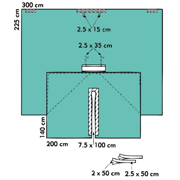 SBPP+PE SMS SMMS SMMMS SMF сердечнососудистые задрапировывают с мешками 20gsm - 60gsm
