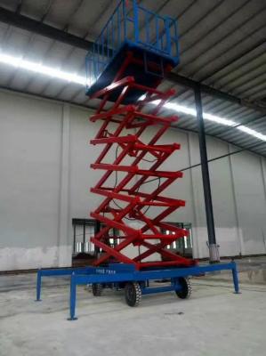 Heavy Duty Mobile Scissor Lift Platform , 480KG 8 Meter Scissor Man Lift Easy Maintenance