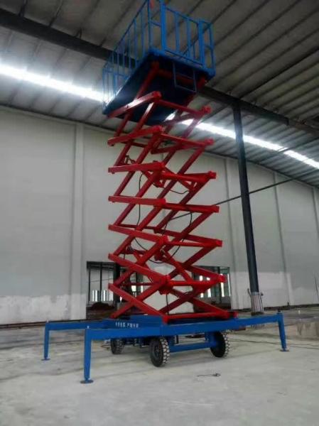 Heavy Duty Mobile Scissor Lift Platform , 480KG 8 Meter Scissor Man Lift Easy Maintenance