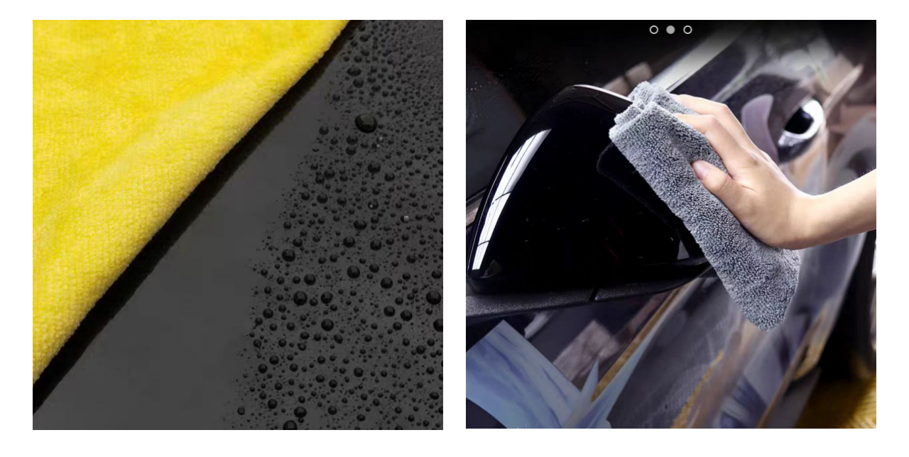 Edgeless Long And Short Pile Microfiber Car Detailing Drying Towel 30x30CM 40x40CM