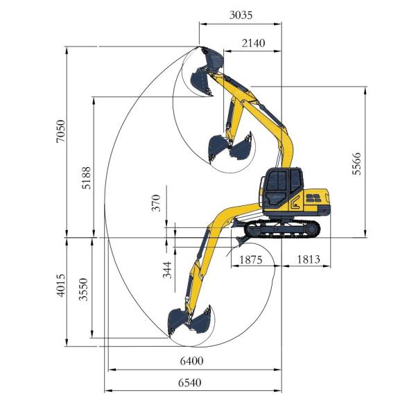 гидравлический радиатор масла Crawler Excavator H90 с бум и рукой ведра