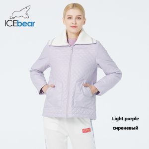 For Stylish Bio Down Woman Coat Polyester Lightweight Cotton Jacket With Cinched Waist