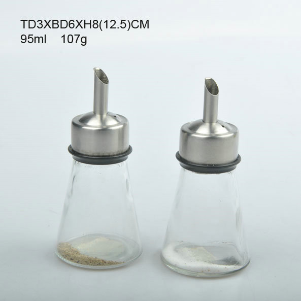 Stylish and Transparent Glass Storage Jar with Colored Plastic Cover 100% Food Safe