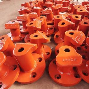150KN Cast Iron Tee Type Boat Bollard Yacht Bollard Painted Bitumen Marine Boat