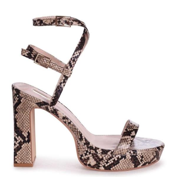 Two Mix Colors 8cm Platform Heel Shoes Handmade Ladies Fancy Heel Sandal