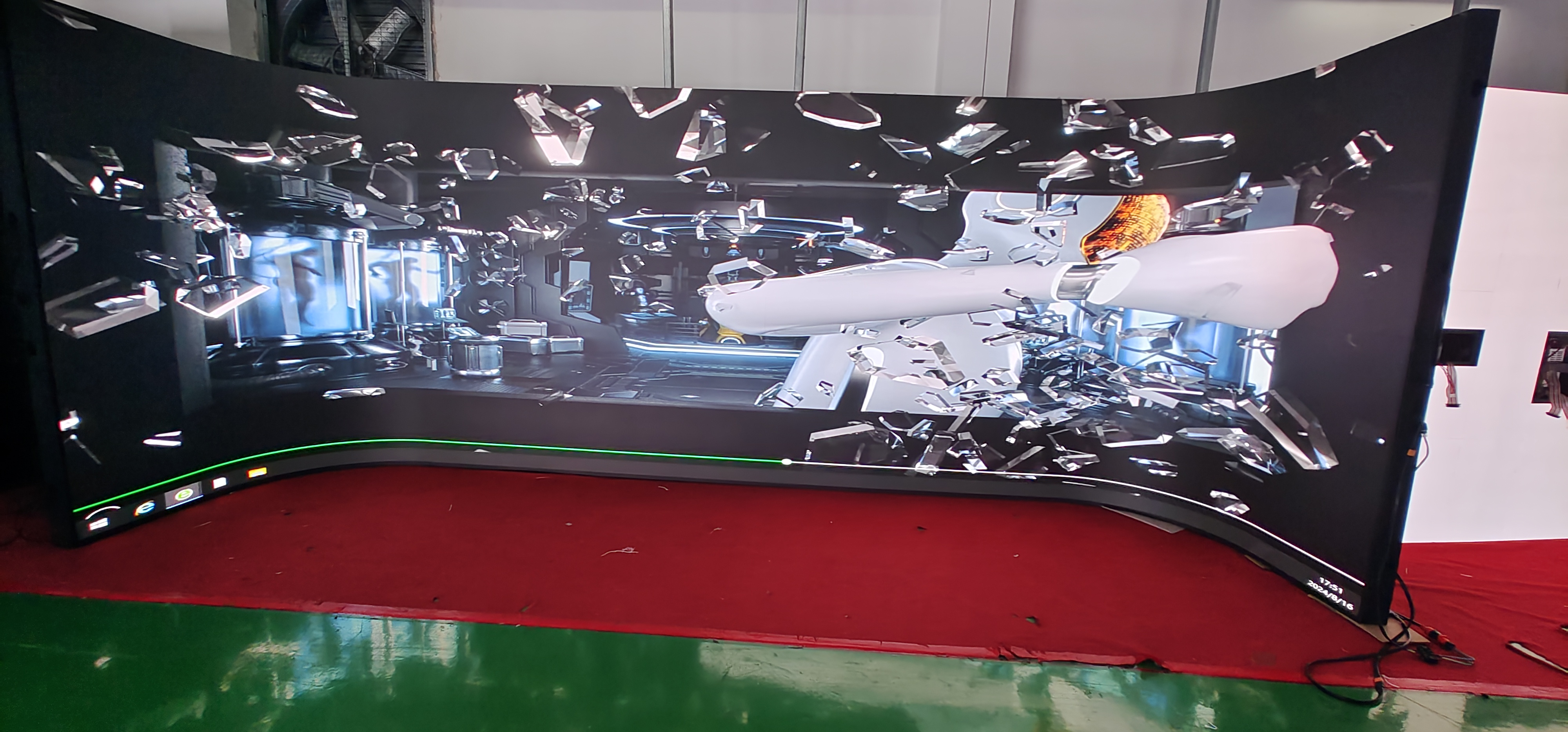 Внутренний GOB P1.25mm Гибкие светодиодные дисплейные модули 320x160mm Высокая производительность