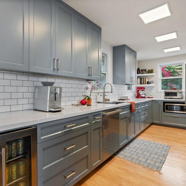 Gray Shaker Lacquer Kitchen Cabinet Furniture Interior Idea Kitchen Cabinets