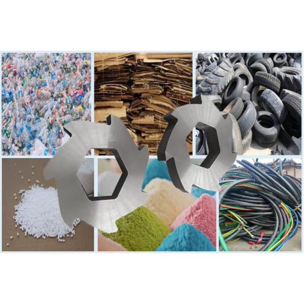 D2 Material Cuchilla de triturador de eje único para el reciclaje de neumáticos