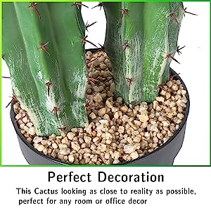 Artificial Cactus Fake Big Cactus 36 Inch Faux Cacti Plants For Home Garden Office Store Decoration