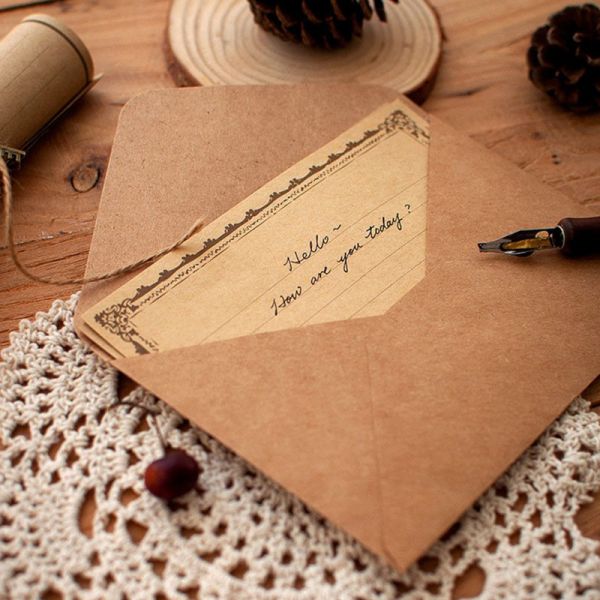 Thick Brown C5 Invoice Gift Card Envelopes Special Printing for School office