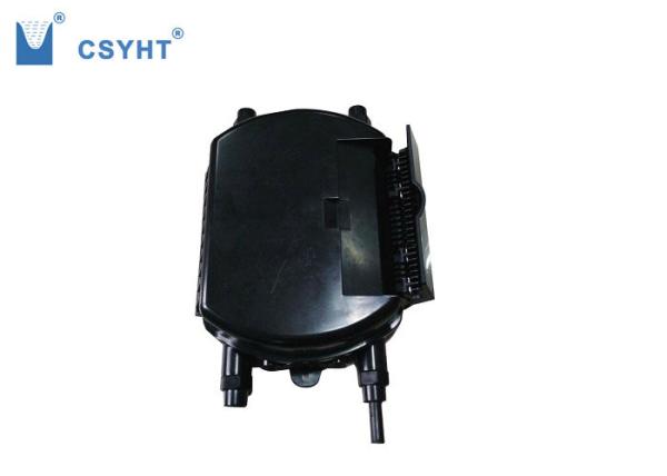 Small 12 Core Inline Fiber Optic Enclosure With 1 Splice Tray Load Splitter And Adapter