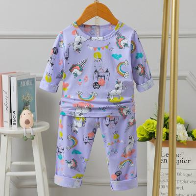 Full Flower Long Sleeve Pj Set Cotton Pyjamas Odor Resistant For 80cm height