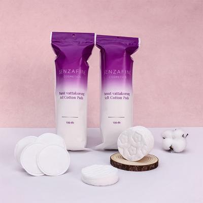100 Tampons Démaquillants en Bambou 5,8 cm Jetables Ronds en Coton