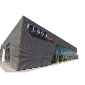 Пефорированный фасад экрана металла отверстие 26мм кс 61мм шестиугольное для украшения магазина 4С