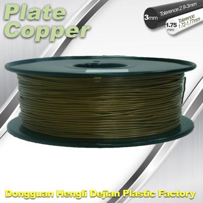 1,75 de 3D da impressora do metal milímetros de bronze de cobre vermelho de bronze de cobre de alumínio do filamento