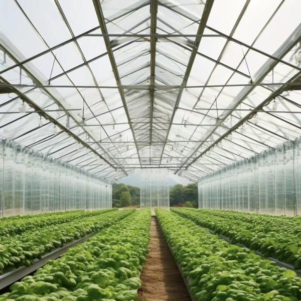 Hydroponie en serre à l'aide d'un écran à teintes multiples pour une meilleure absorption des nutriments
